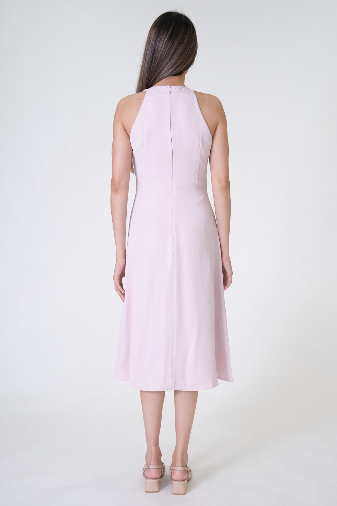 Chixxie Scarlett Halter Midi Dress (Pink)