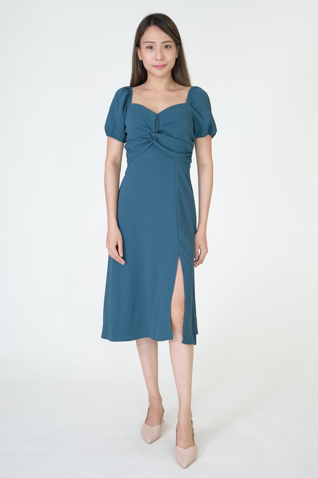 Chixxie Tiana Midi Dress (Dark Green)