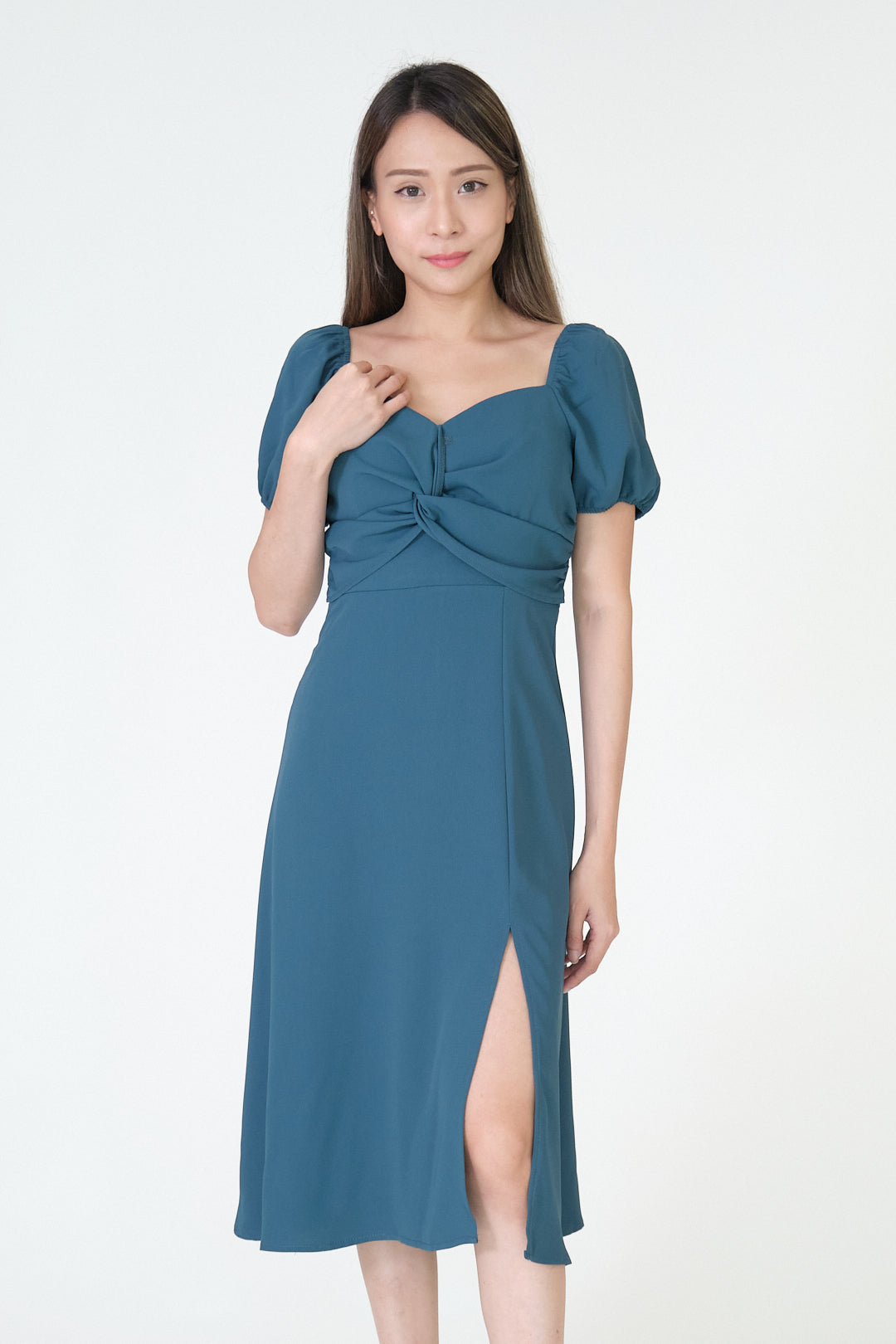 Chixxie Tiana Midi Dress (Dark Green)