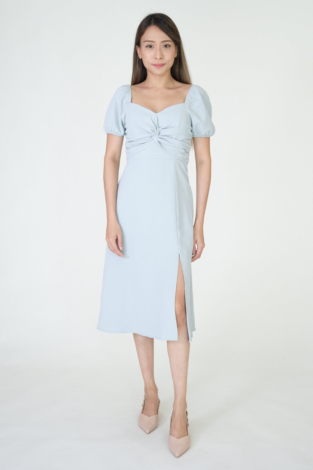 Chixxie Tiana Midi Dress (Cyan)