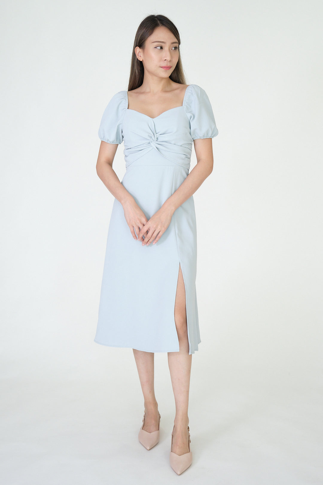 Chixxie Tiana Midi Dress (Cyan)