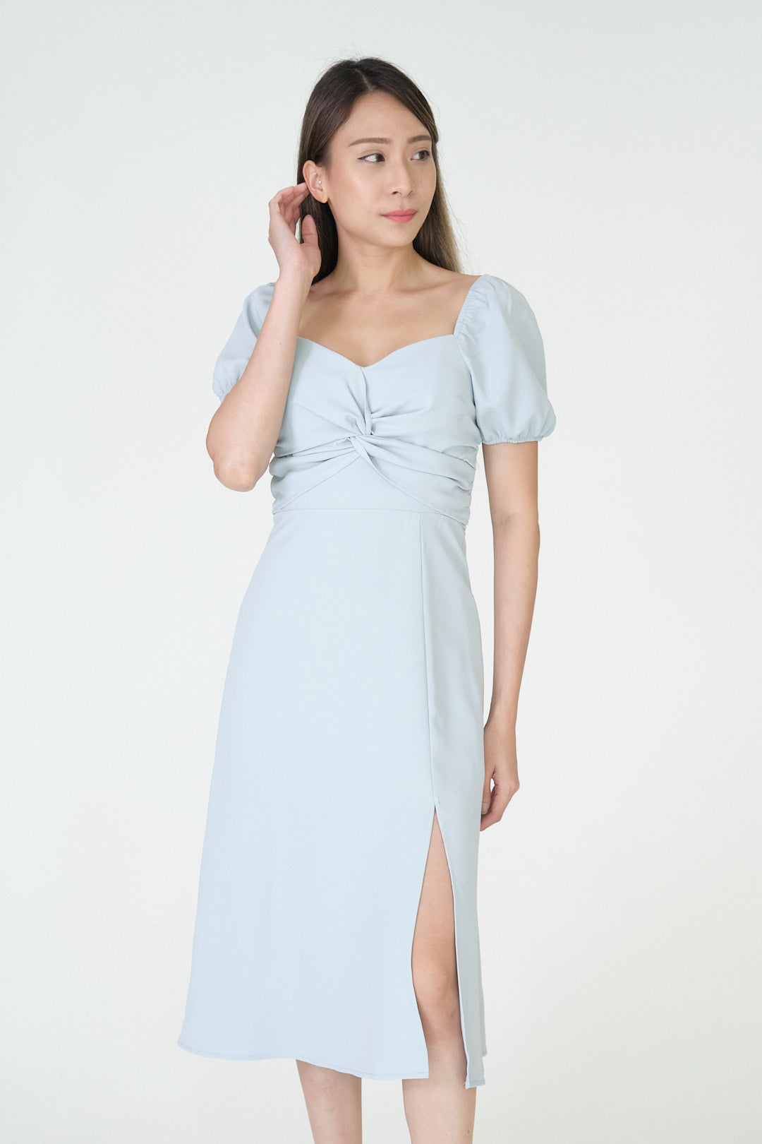 Chixxie Tiana Midi Dress (Cyan)