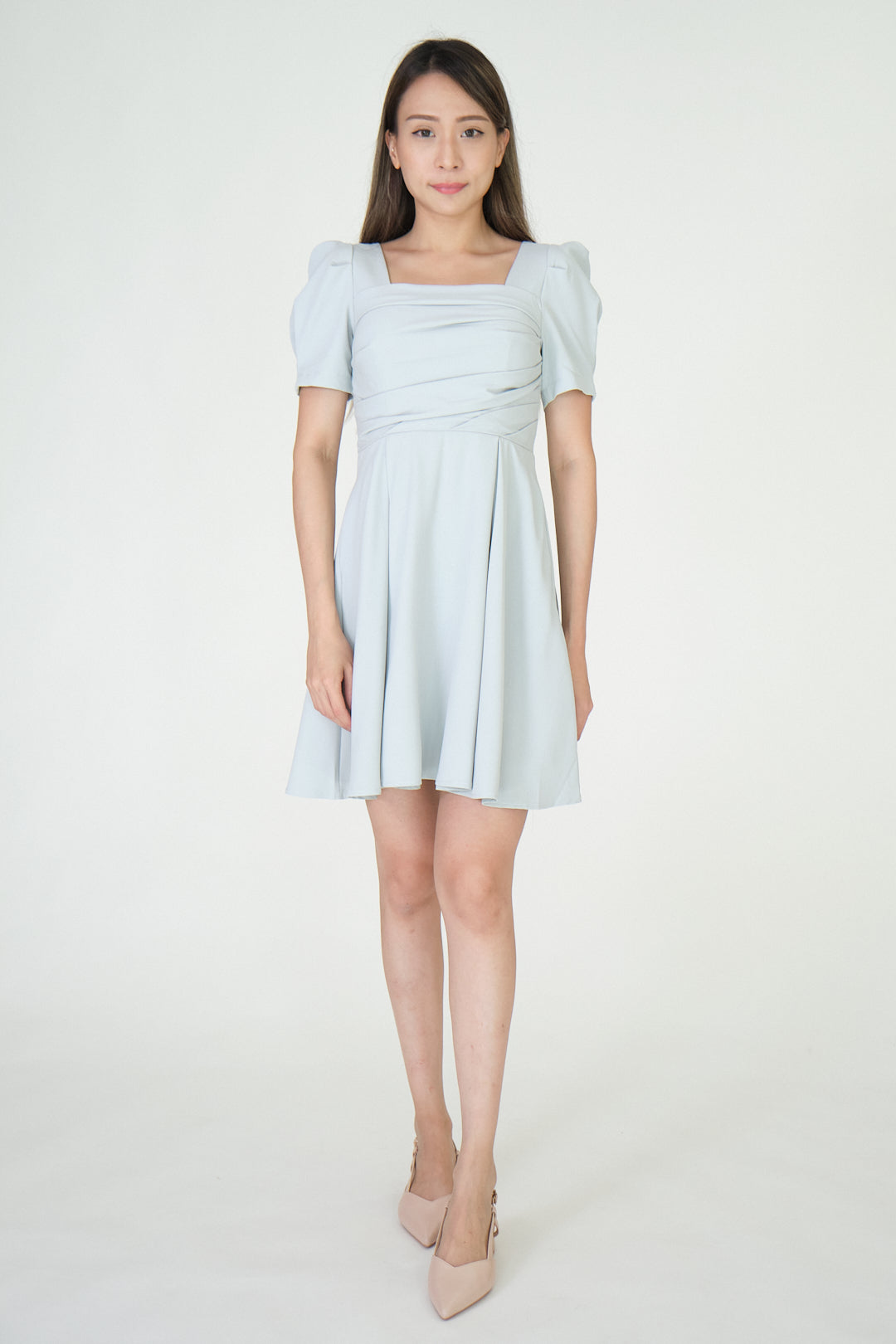 Chixxie Vienna Short Dress (Cyan)