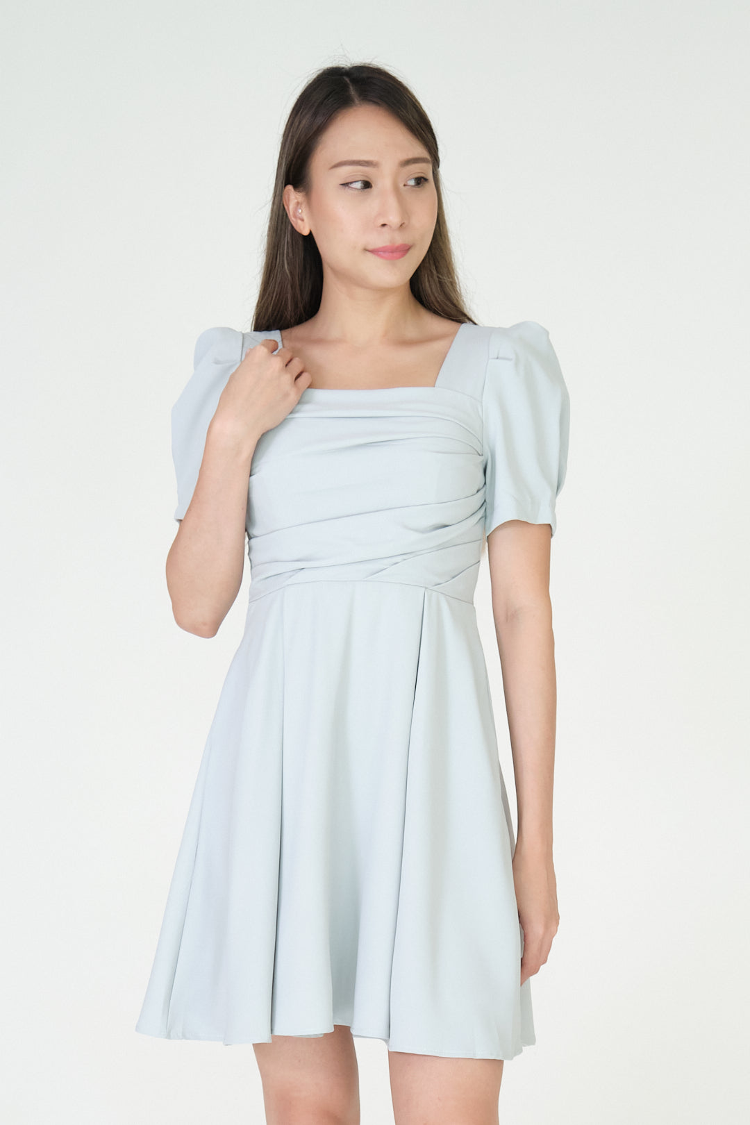 Chixxie Vienna Short Dress (Cyan)