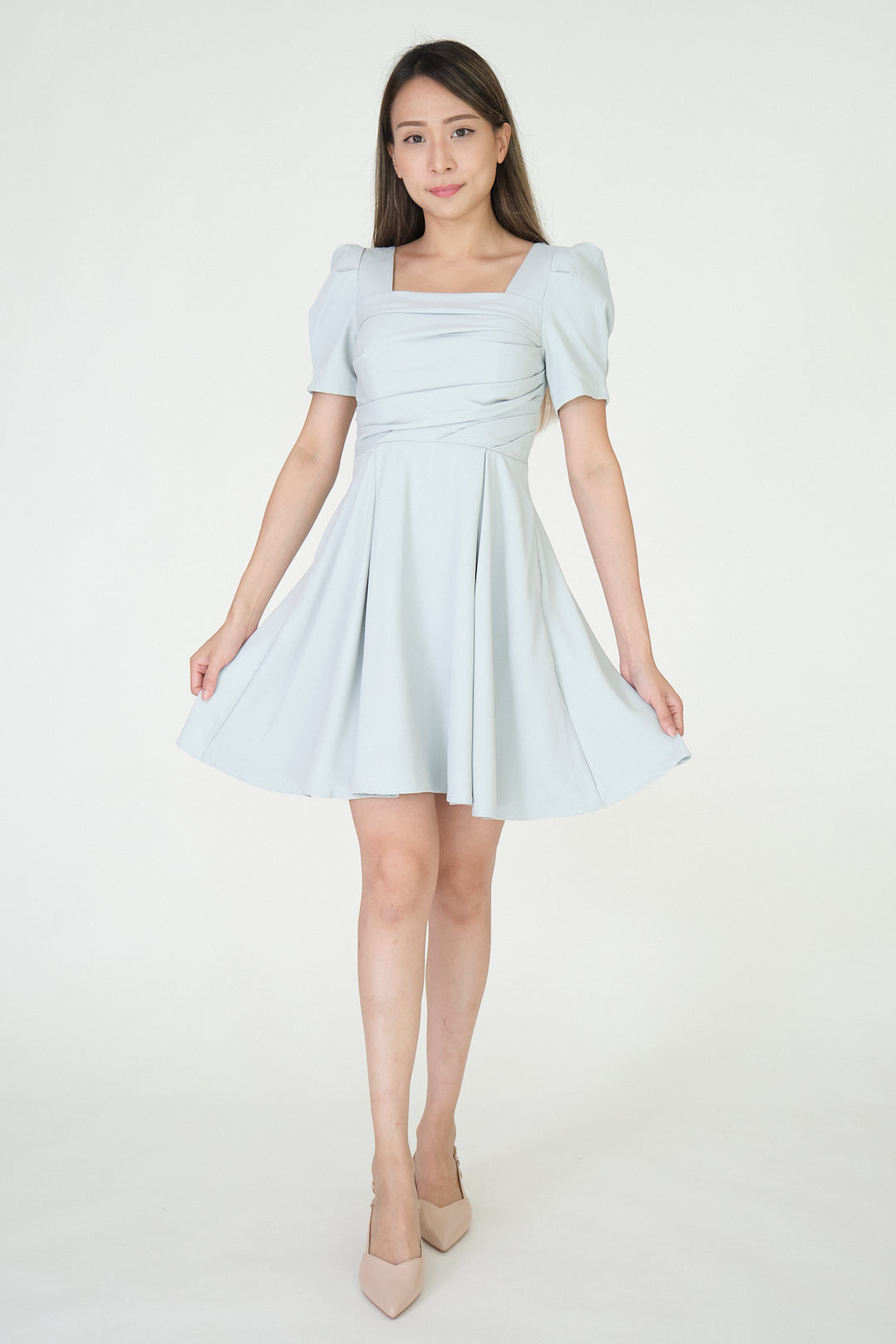 Chixxie Vienna Short Dress (Cyan)