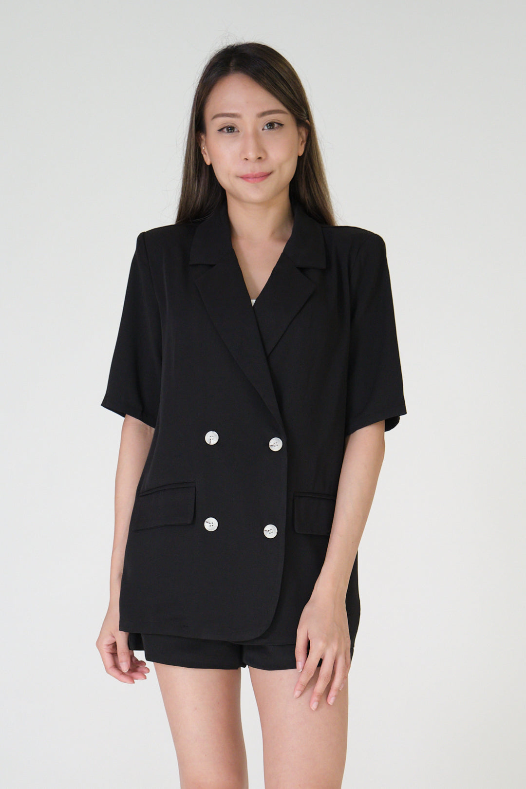 Chixxie Paris Blazer Two-Piece Set (Black)