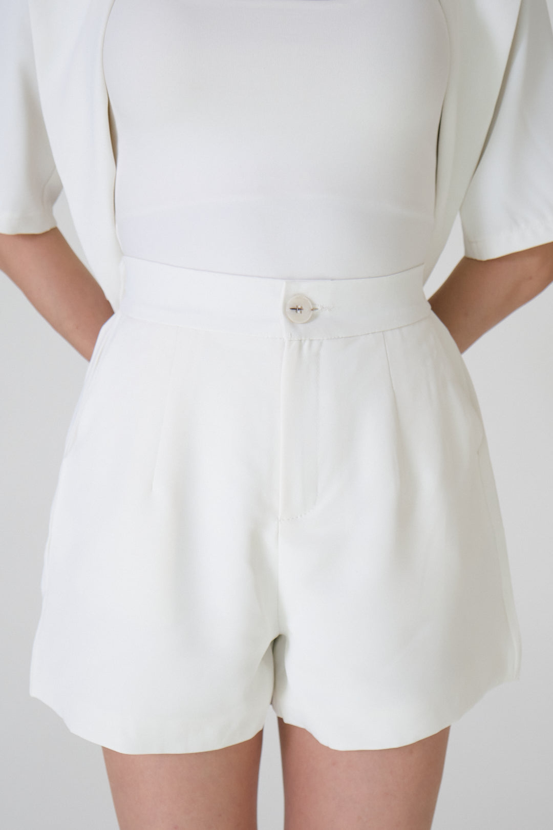 Chixxie Paris Blazer Two-Piece Set (White)