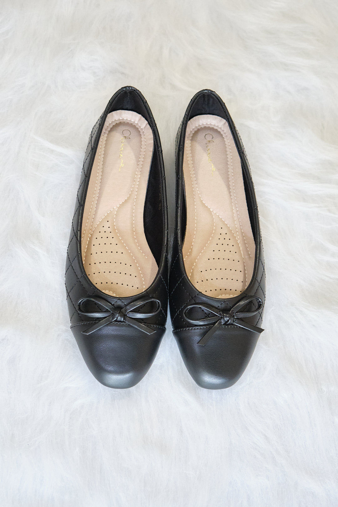 Chixxie XP26 Quilted Ribbon Round Toe Flats