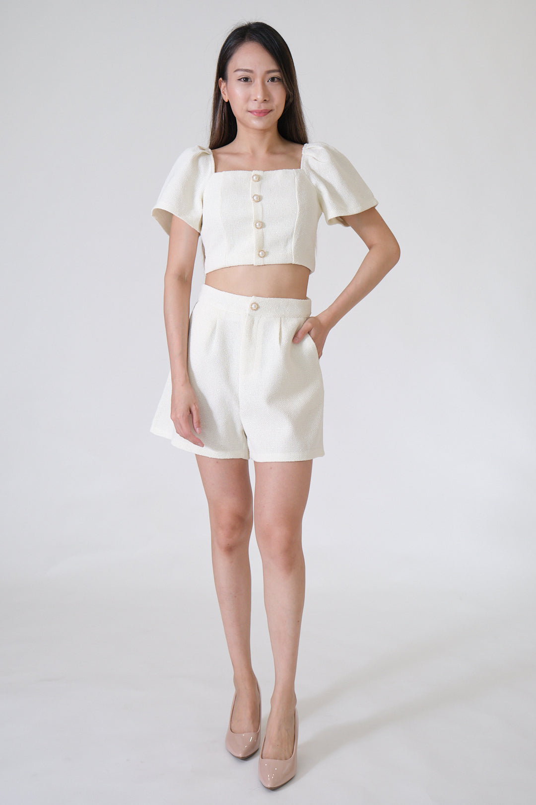 Chixxie Aurora Two-Piece Set in (Cream)