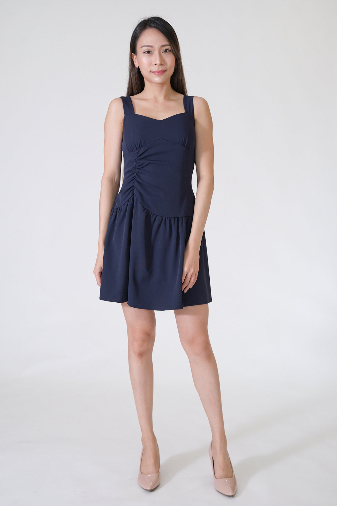 Chixxie Esther Short Dress (Navy)