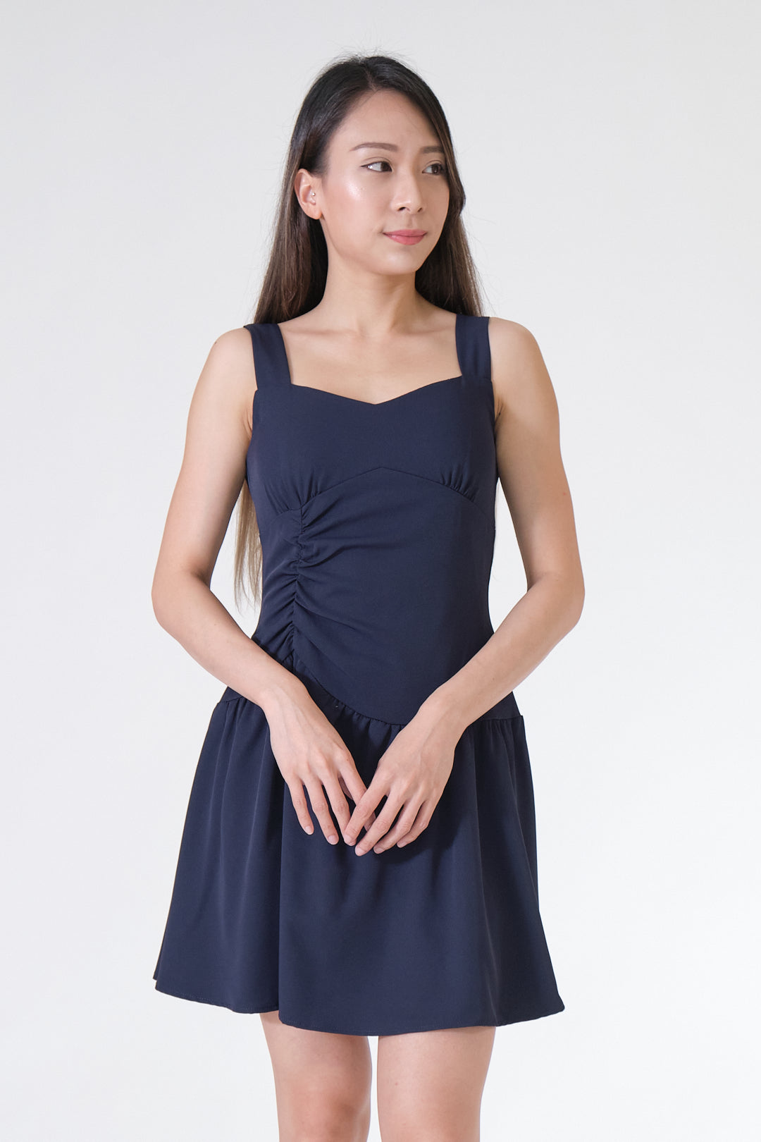 Chixxie Esther Short Dress (Navy)
