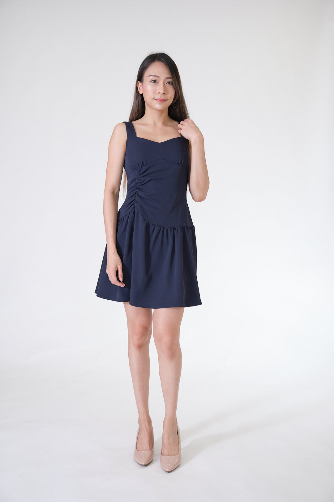 Chixxie Esther Short Dress (Navy)