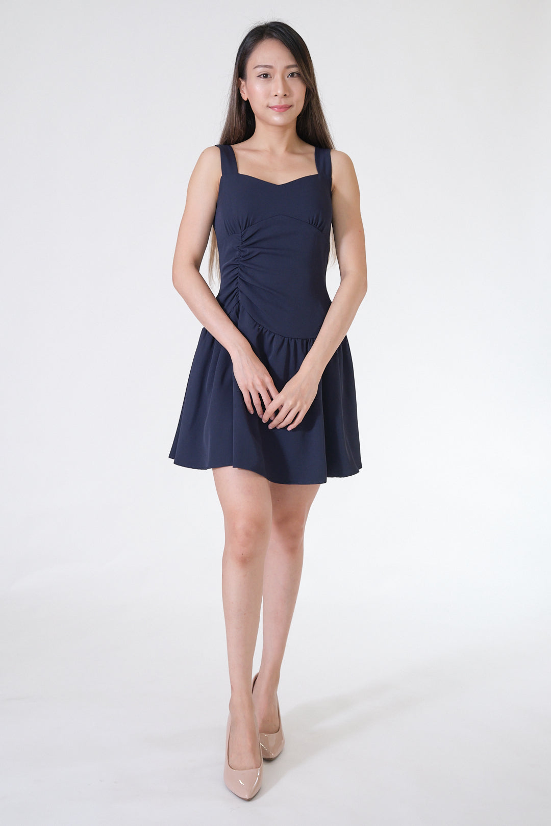 Chixxie Esther Short Dress (Navy)