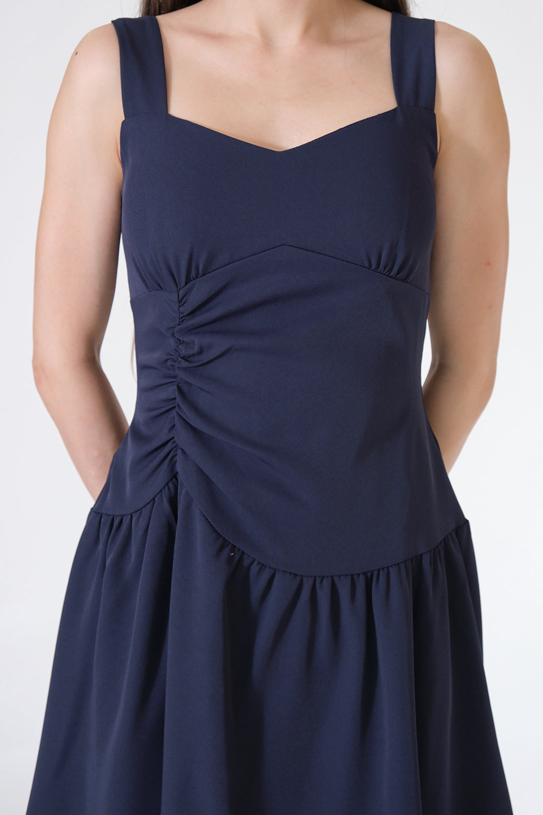 Chixxie Esther Short Dress (Navy)