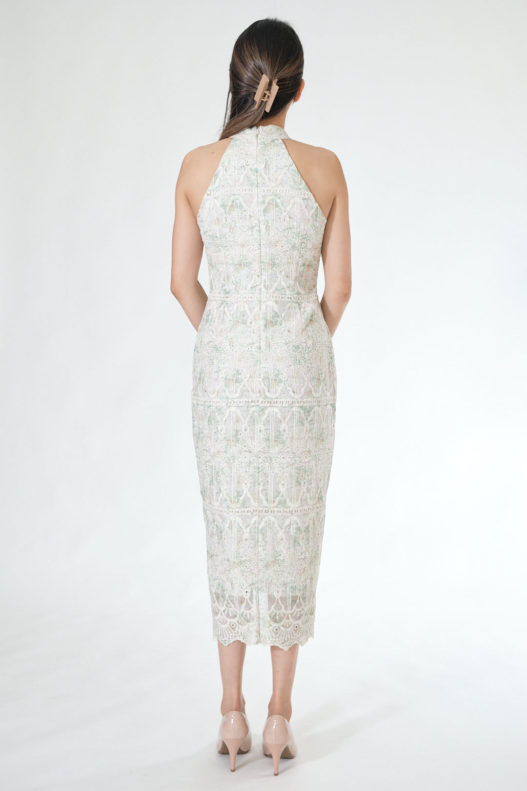 Chixxie Poppy Halter Cheongsam (Green)