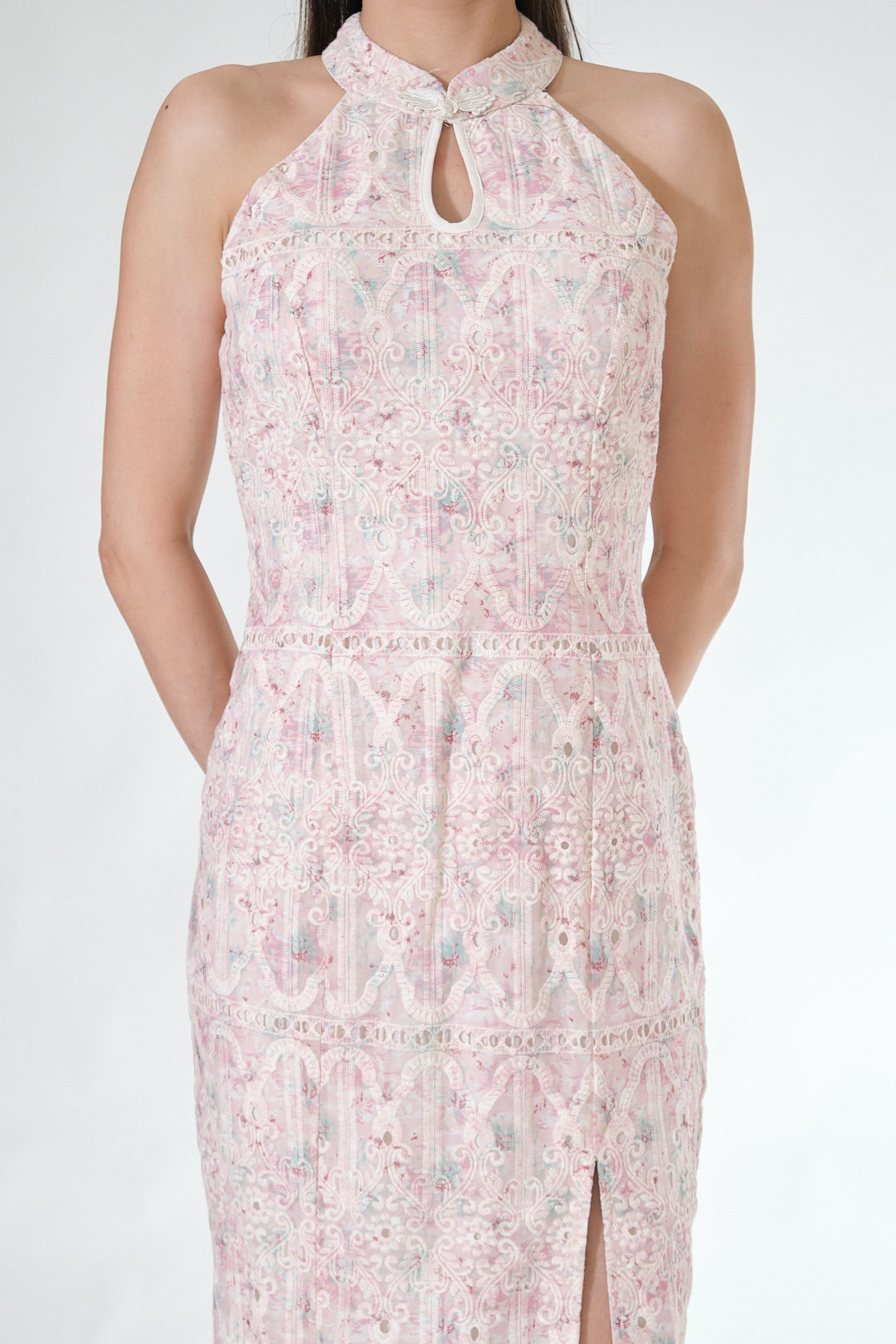 Chixxie Poppy Halter Cheongsam (Pink)