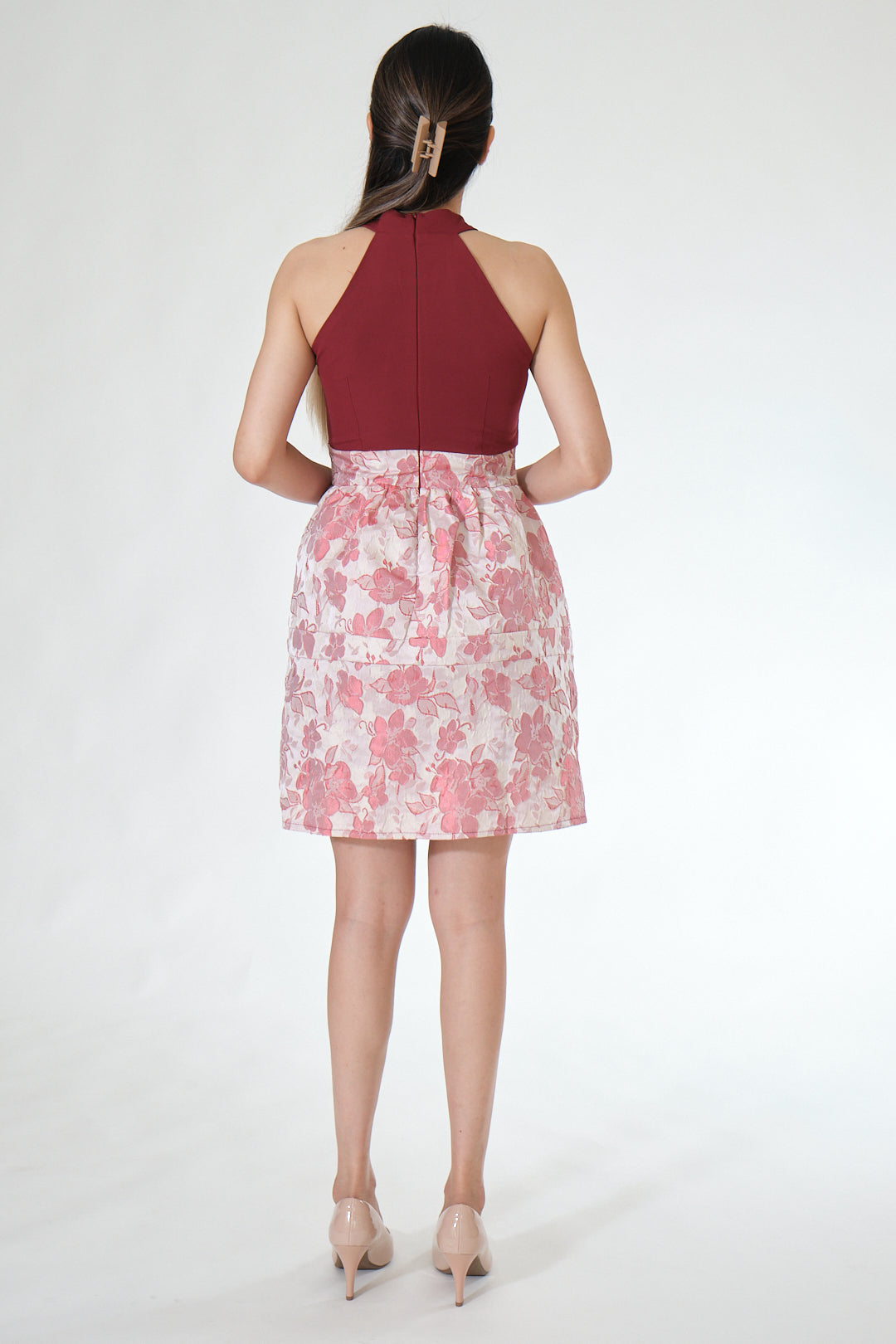 Chixxie Serenity Halter Cheongsam (Red)