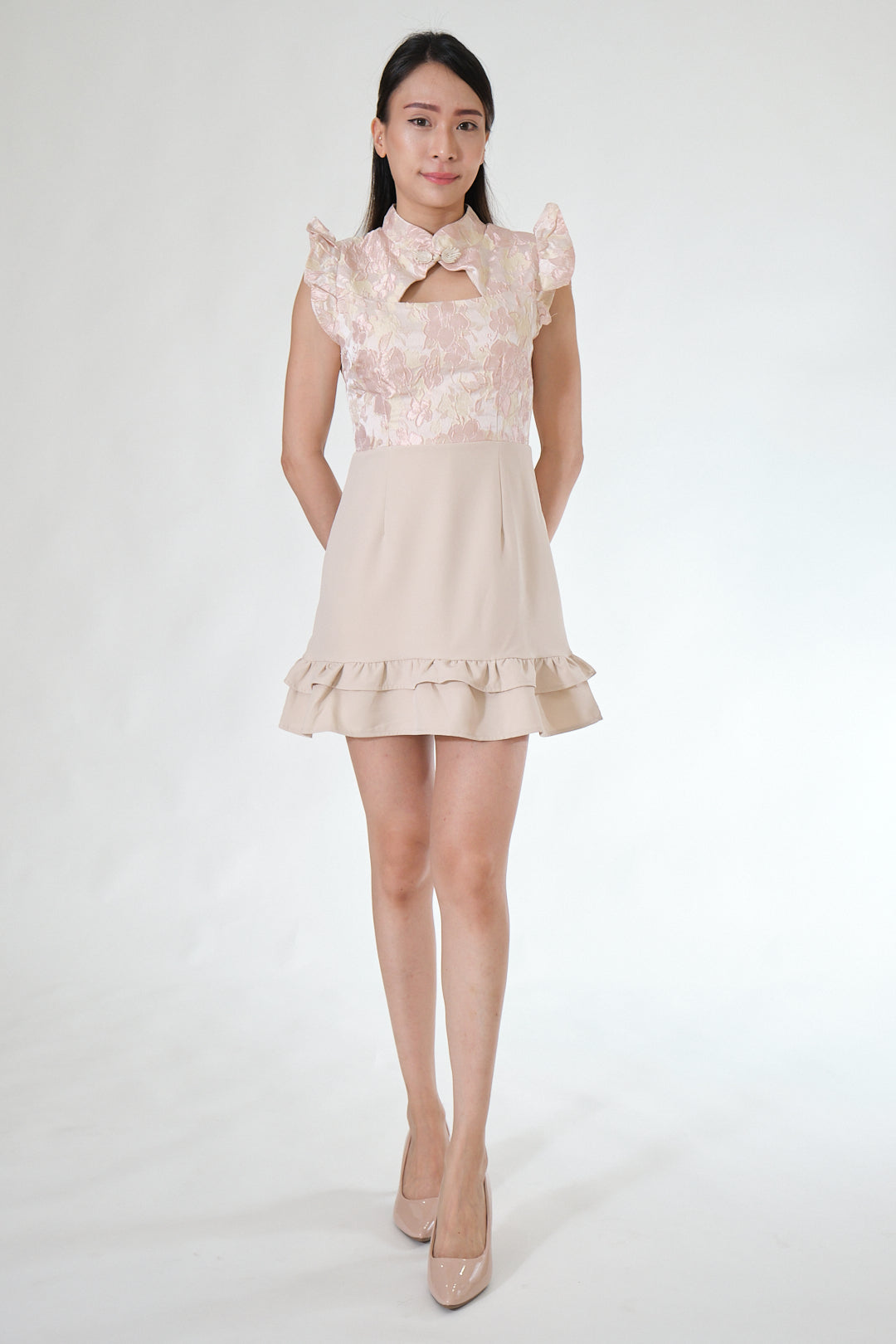 Chixxie Felicia Cheongsam (Beige)
