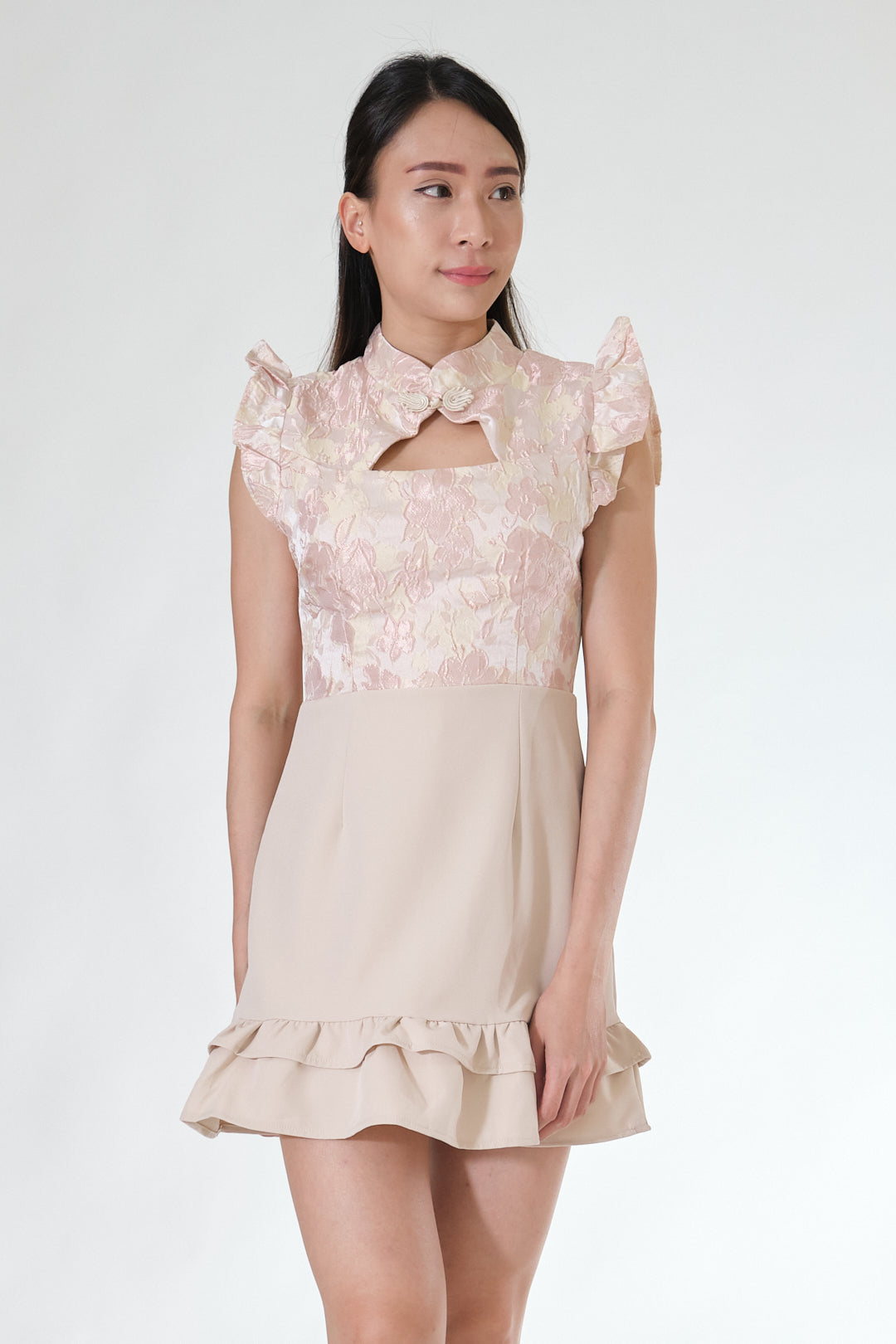 Chixxie Felicia Cheongsam (Beige)