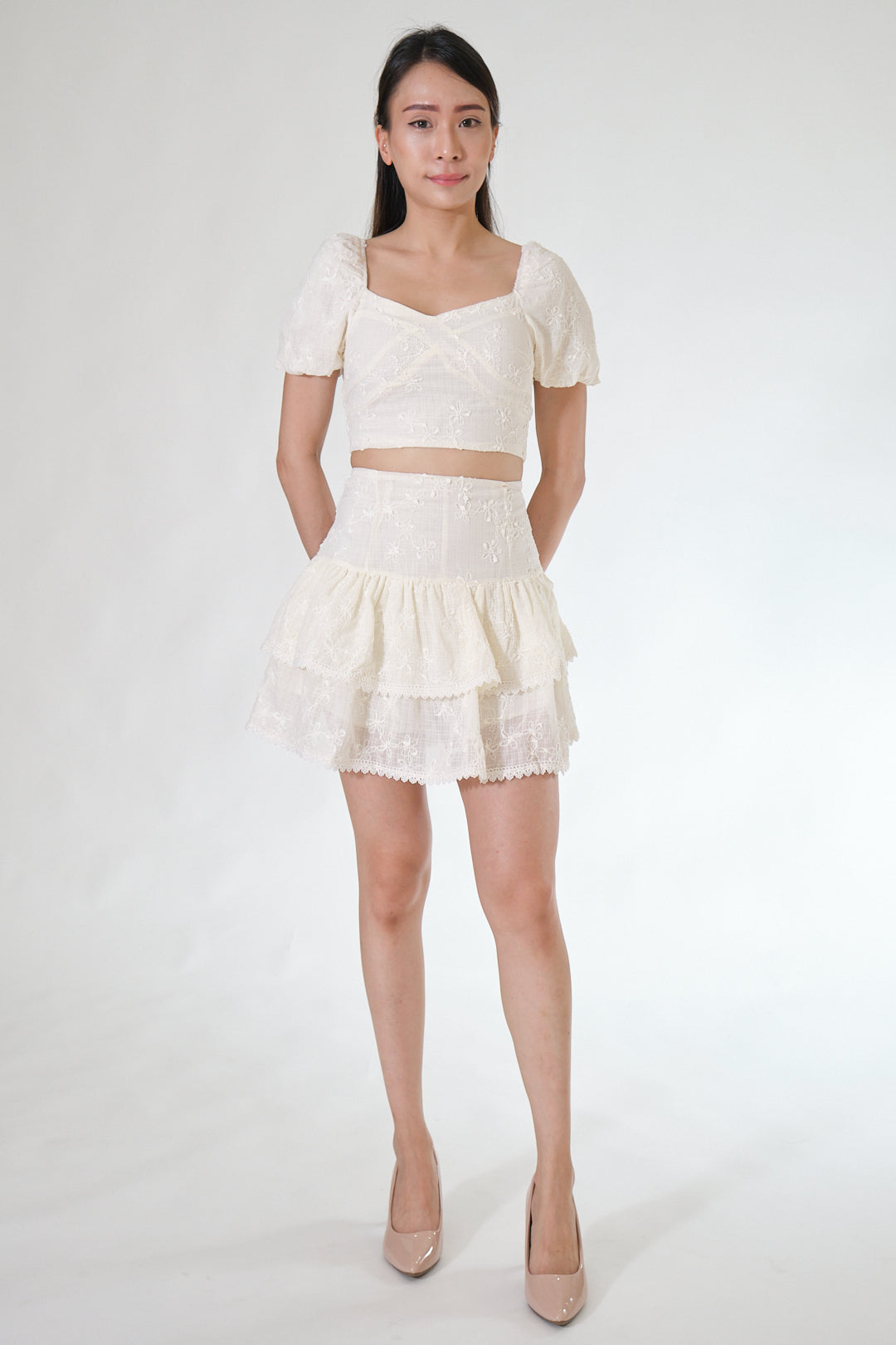 Chixxie Carrie Two-Piece Set (White)