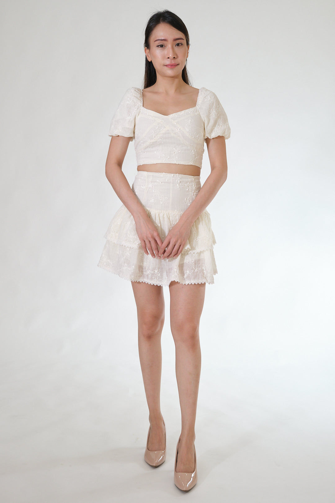 Chixxie Carrie Two-Piece Set (White)