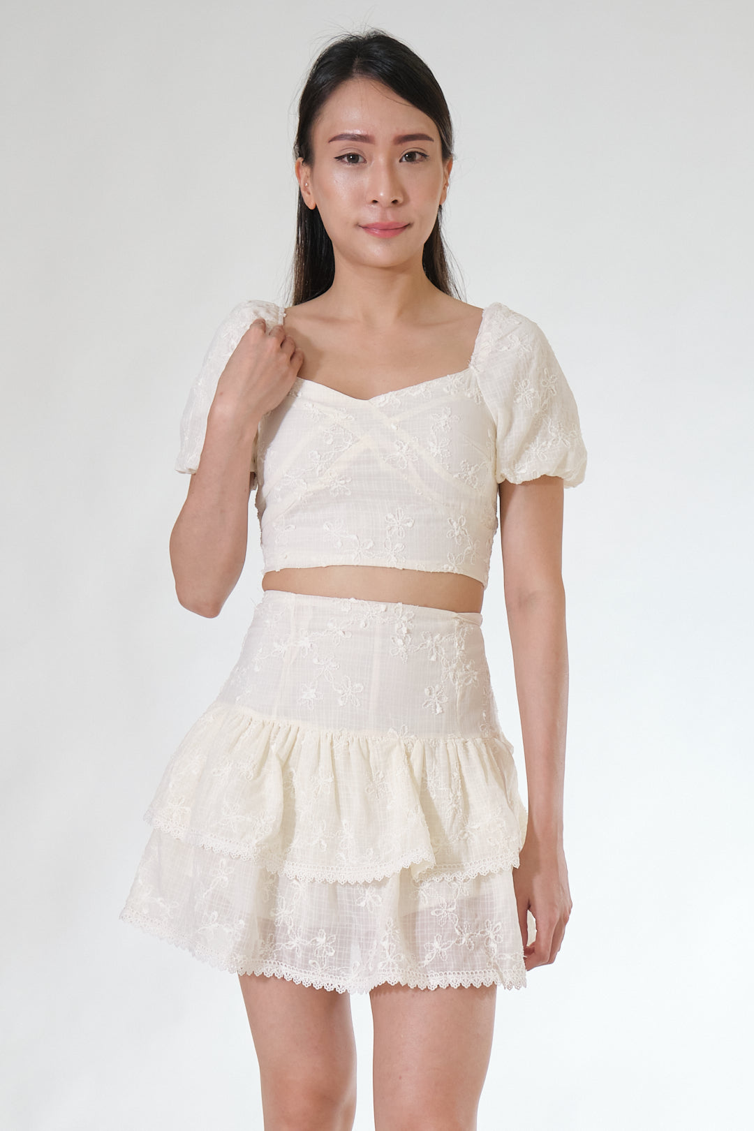 Chixxie Carrie Two-Piece Set (White)