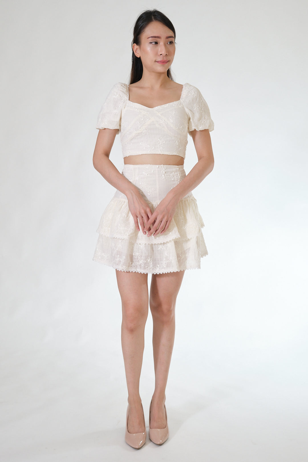 Chixxie Carrie Two-Piece Set (White)
