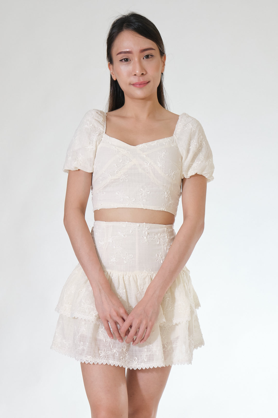 Chixxie Carrie Two-Piece Set (White)