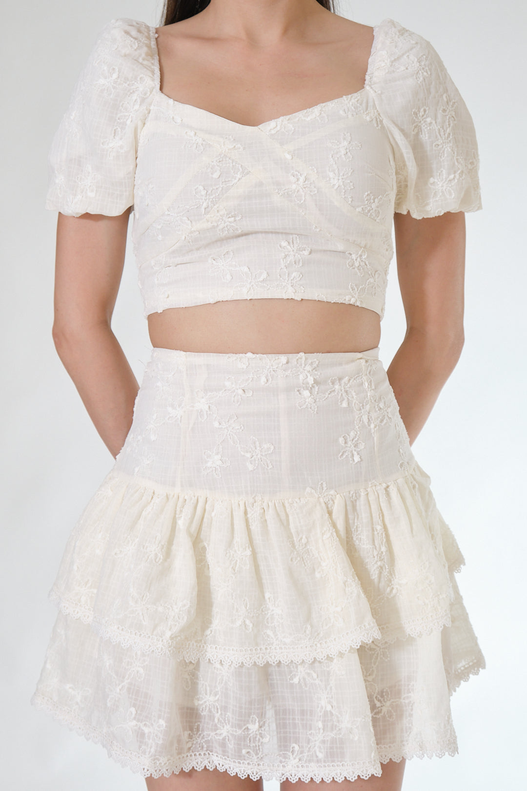 Chixxie Carrie Two-Piece Set (White)
