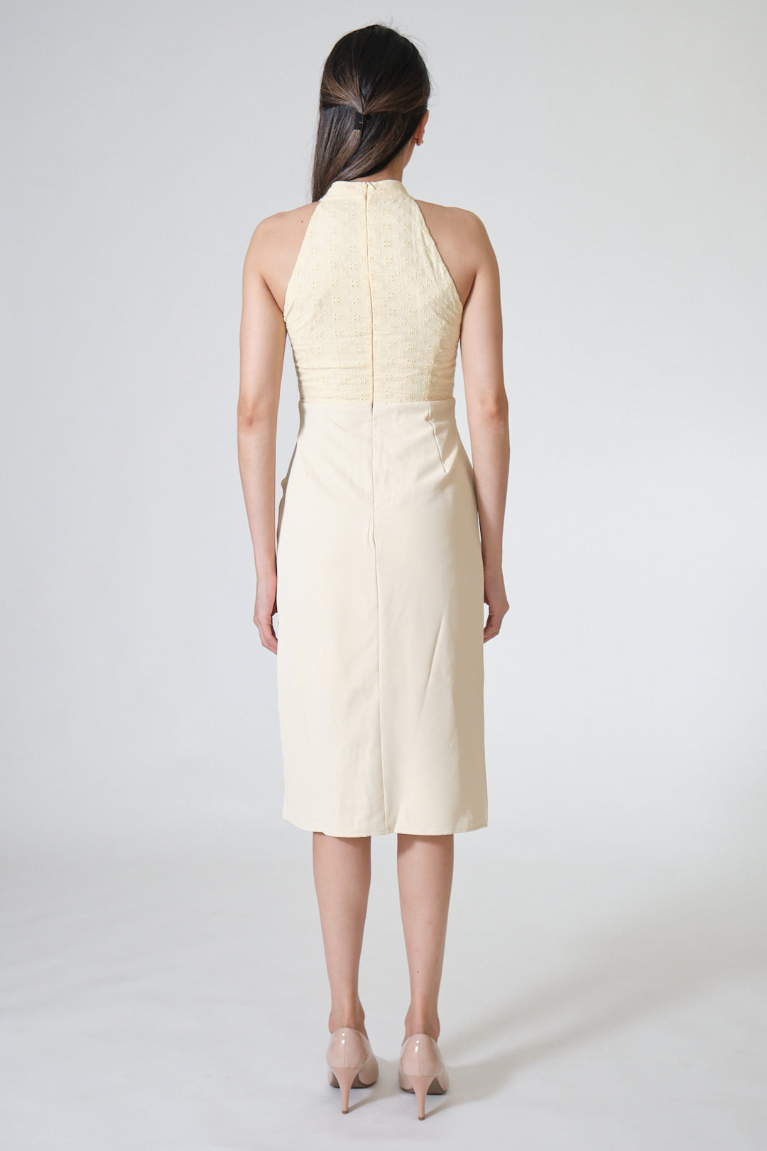 Chixxie Annabelle Halter Cheongsam Dress (Yellow)