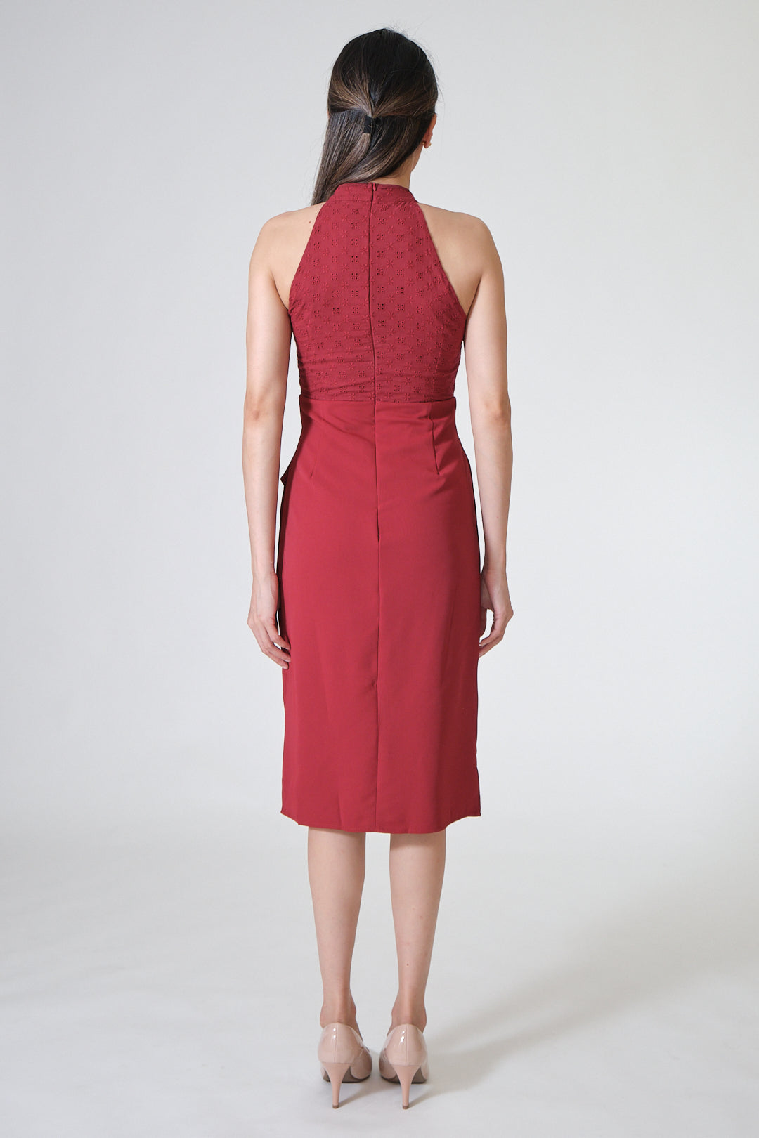 Chixxie Annabelle Halter Cheongsam Dress (Red)