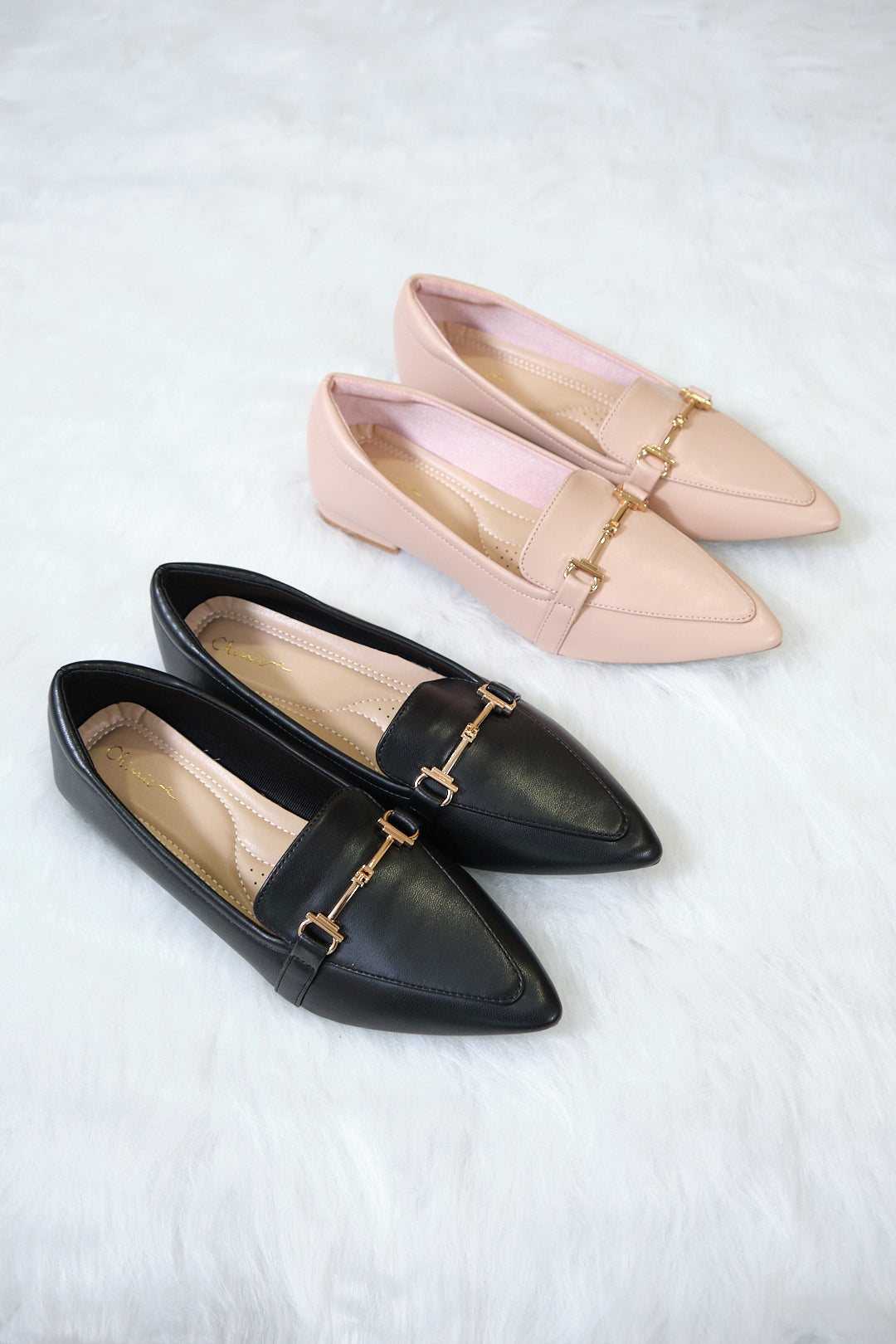 Chixxie XB29 Buckle Pointed Toe Loafer Flats