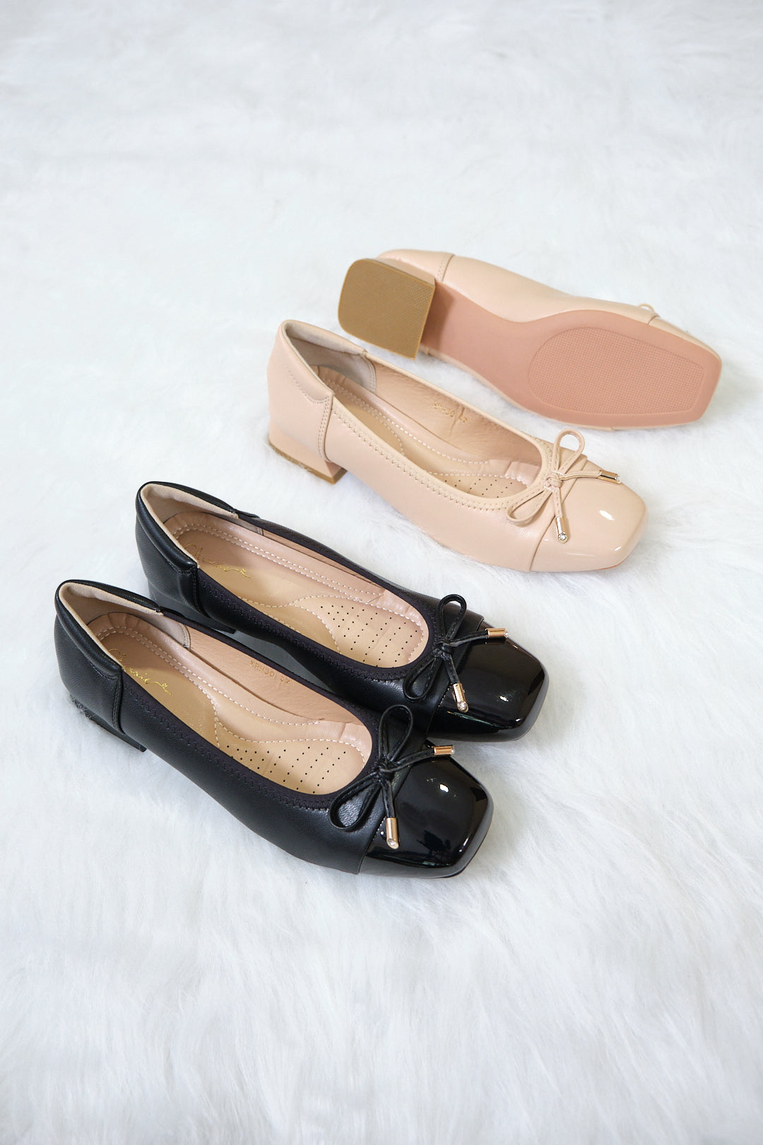Chixxie XRH30 Ribbon Patent Block Heels