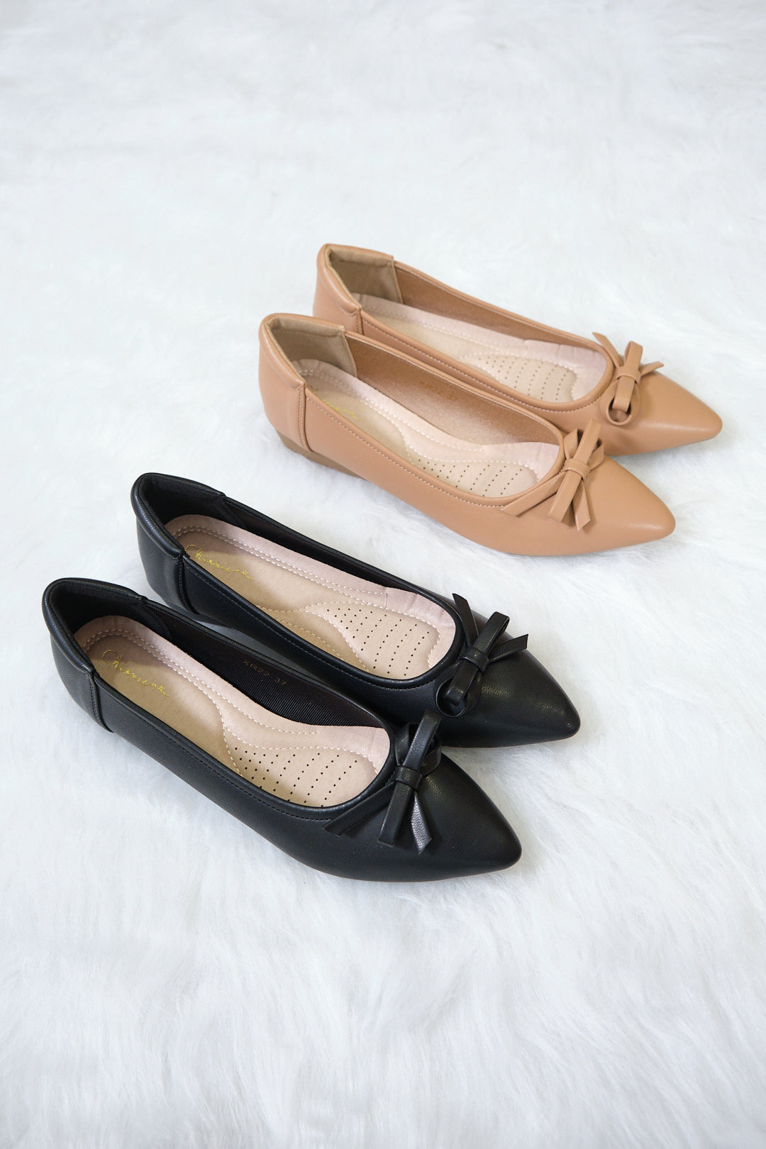 Chixxie XR22 Ribbon Pointed Toe Flats