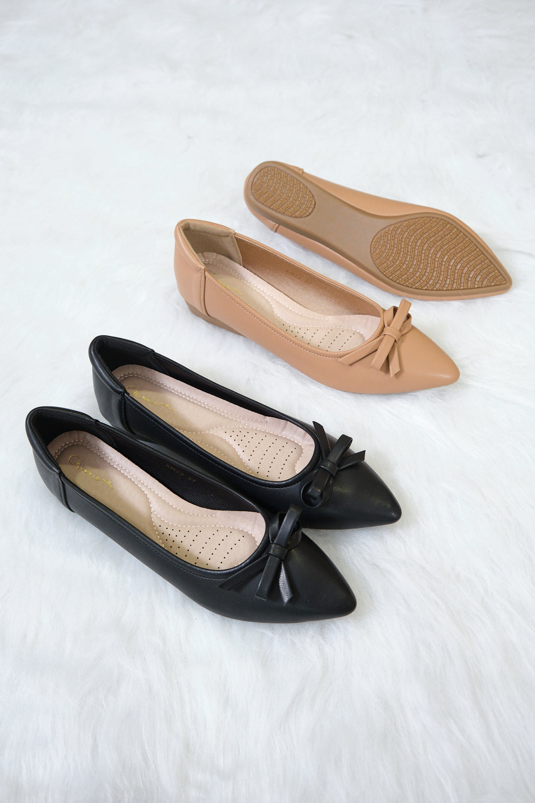 Chixxie XR22 Ribbon Pointed Toe Flats