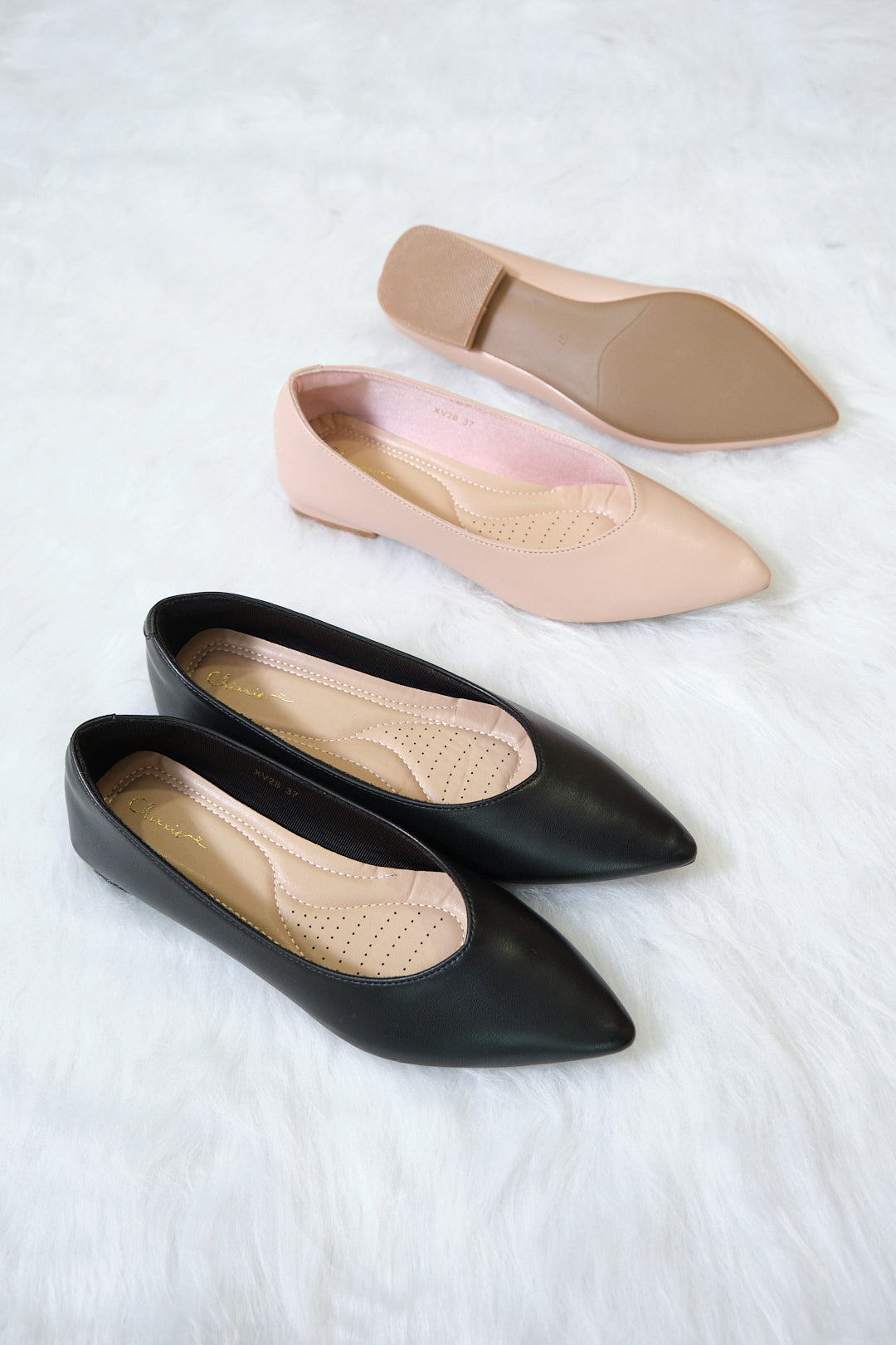 Chixxie XV28 V-Cut Pointed Toe Flats