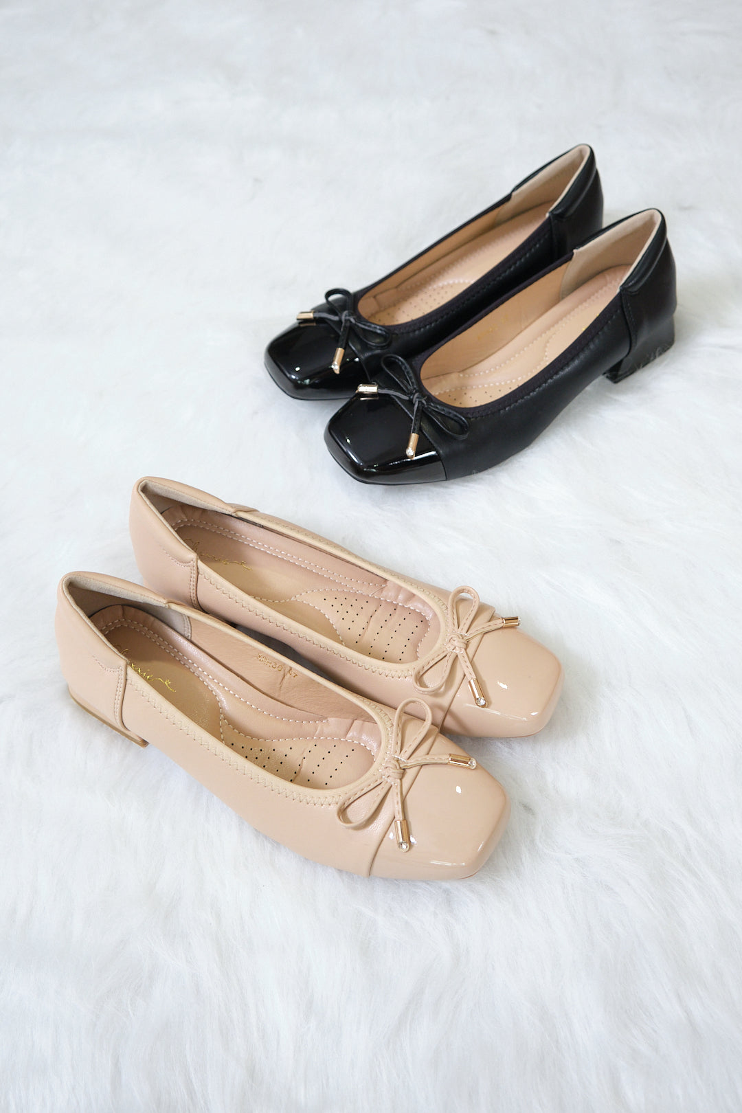 Chixxie XRH30 Ribbon Patent Block Heels