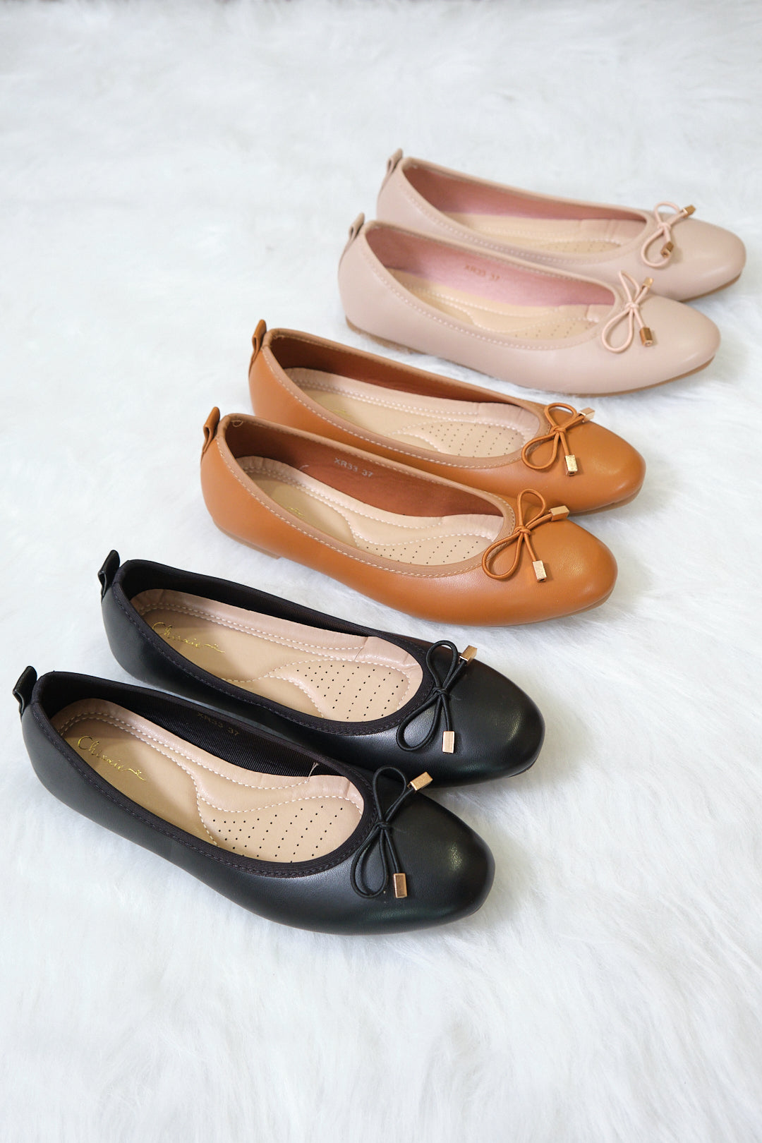 Chixxie XR33 Ribbon Round Toe Flats