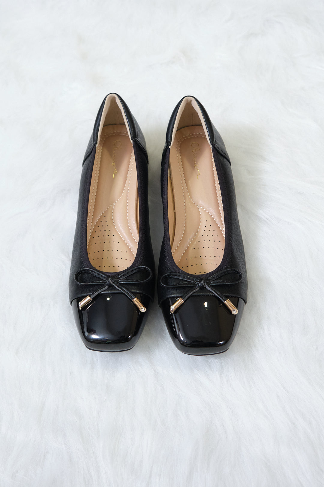 Chixxie XRH30 Ribbon Patent Block Heels
