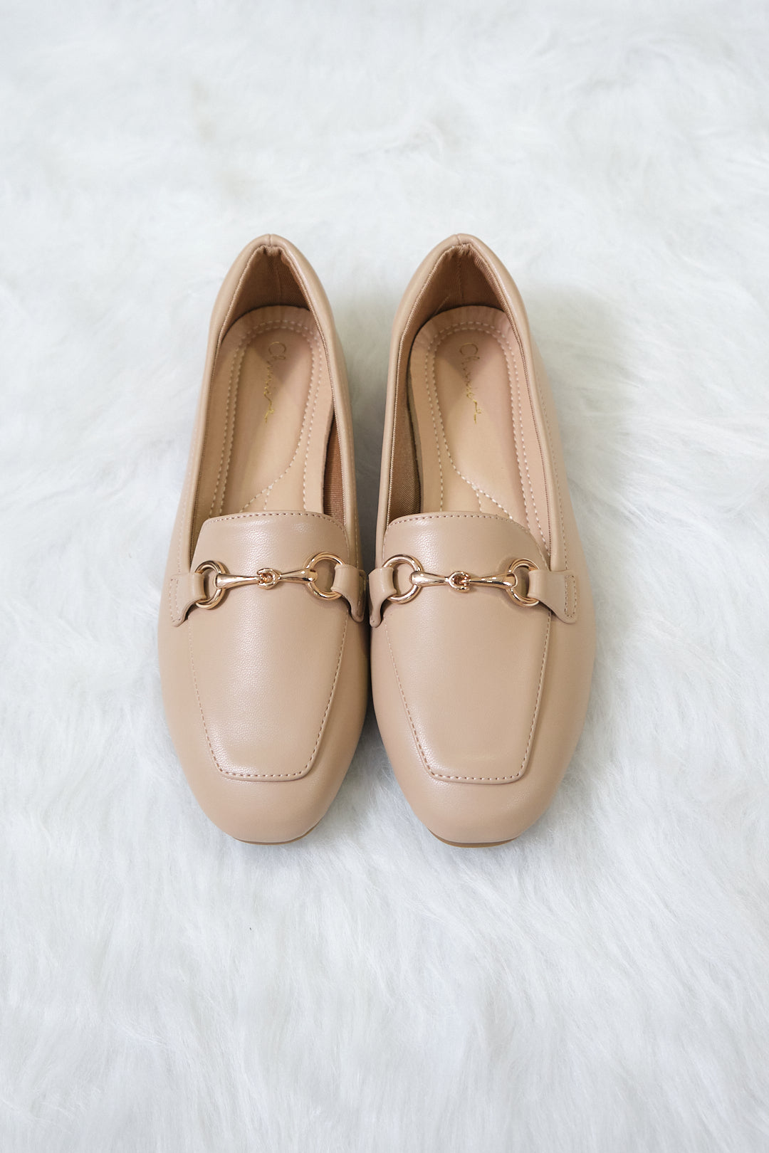 Chixxie XM32 Gold Buckle Loafer Flats