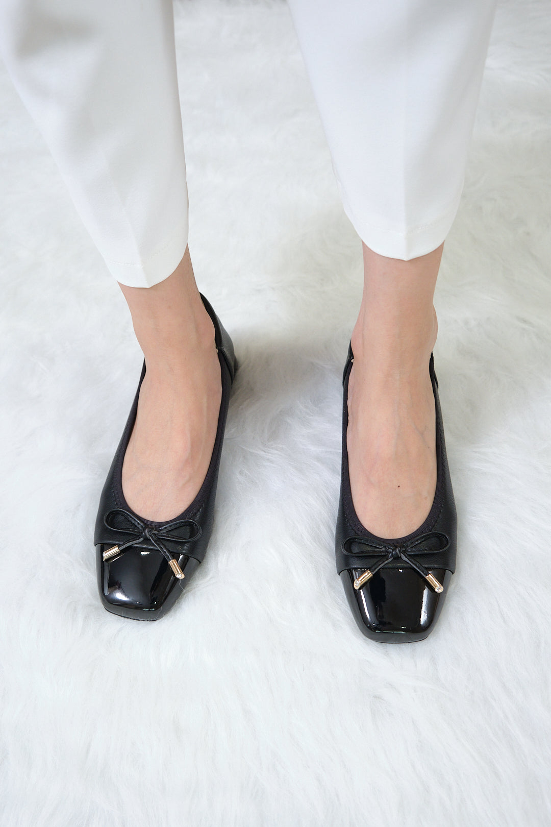Chixxie XRH30 Ribbon Patent Block Heels