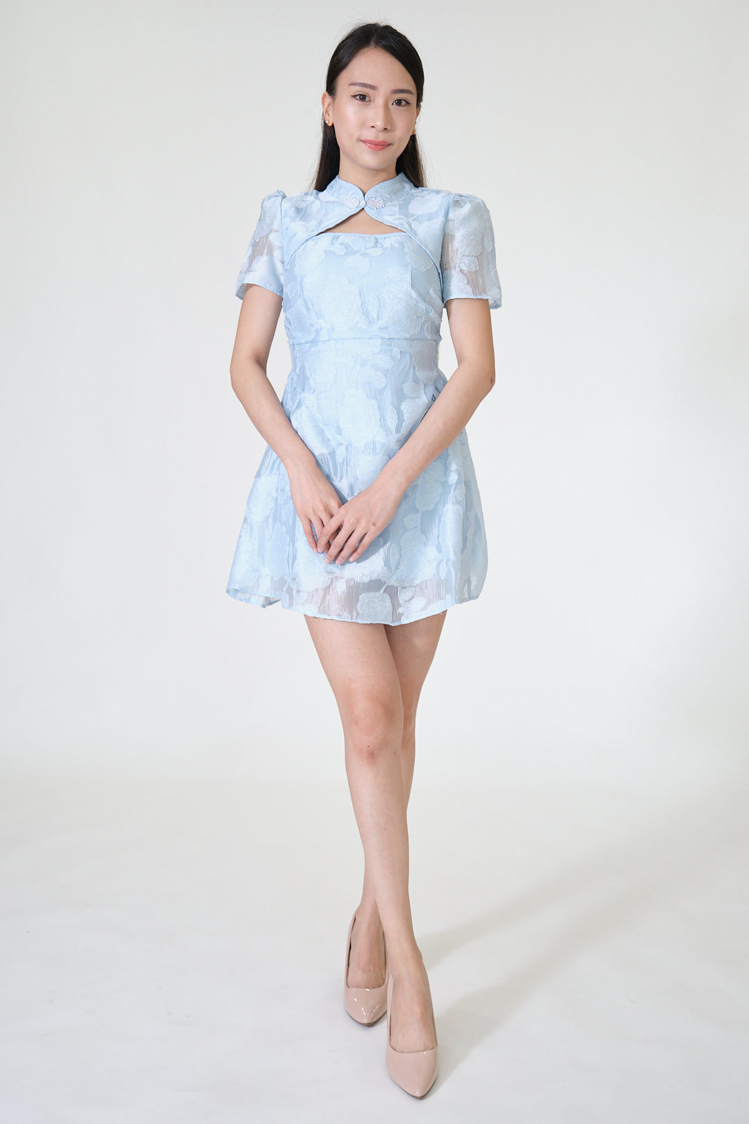Chixxie Camila Cheongsam Dress (Blue)