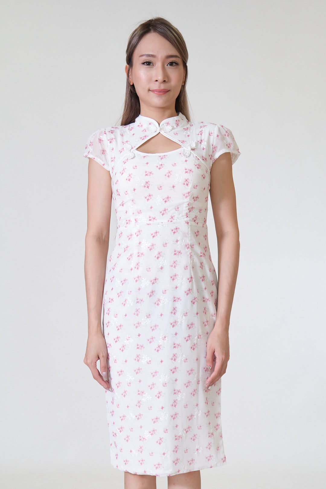 Chixxie Gillian Midi Cheongsam (Pink)