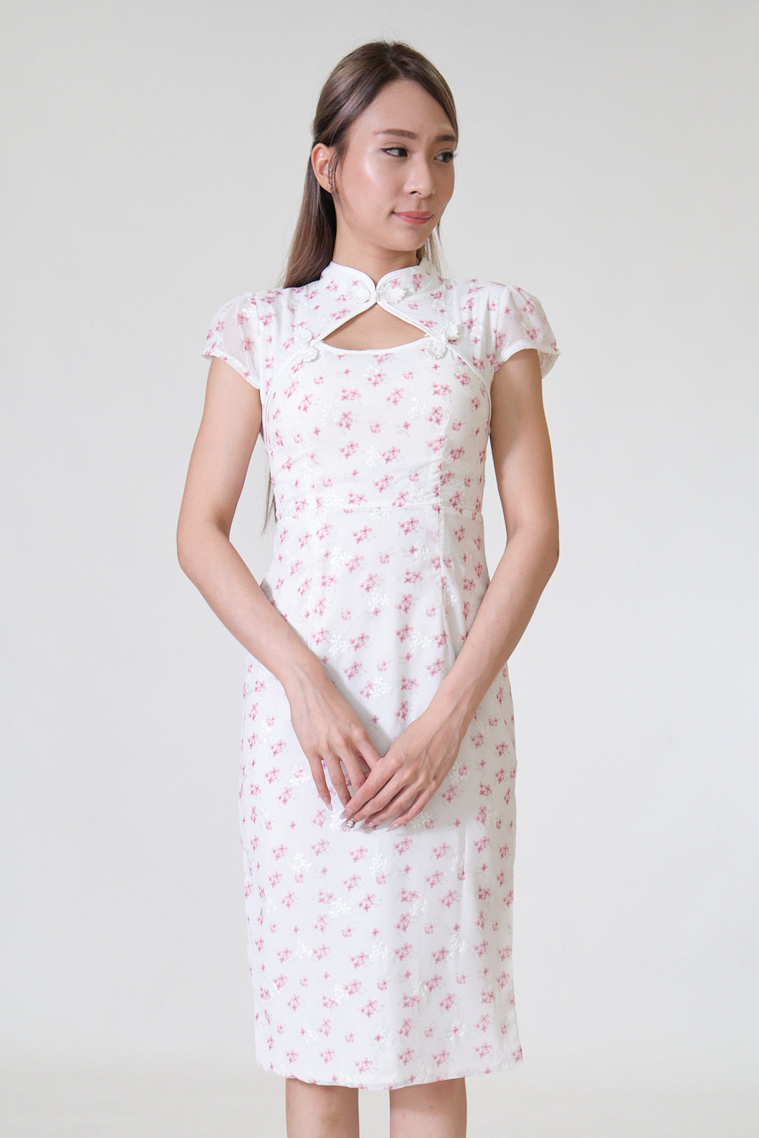Chixxie Gillian Midi Cheongsam (Pink)