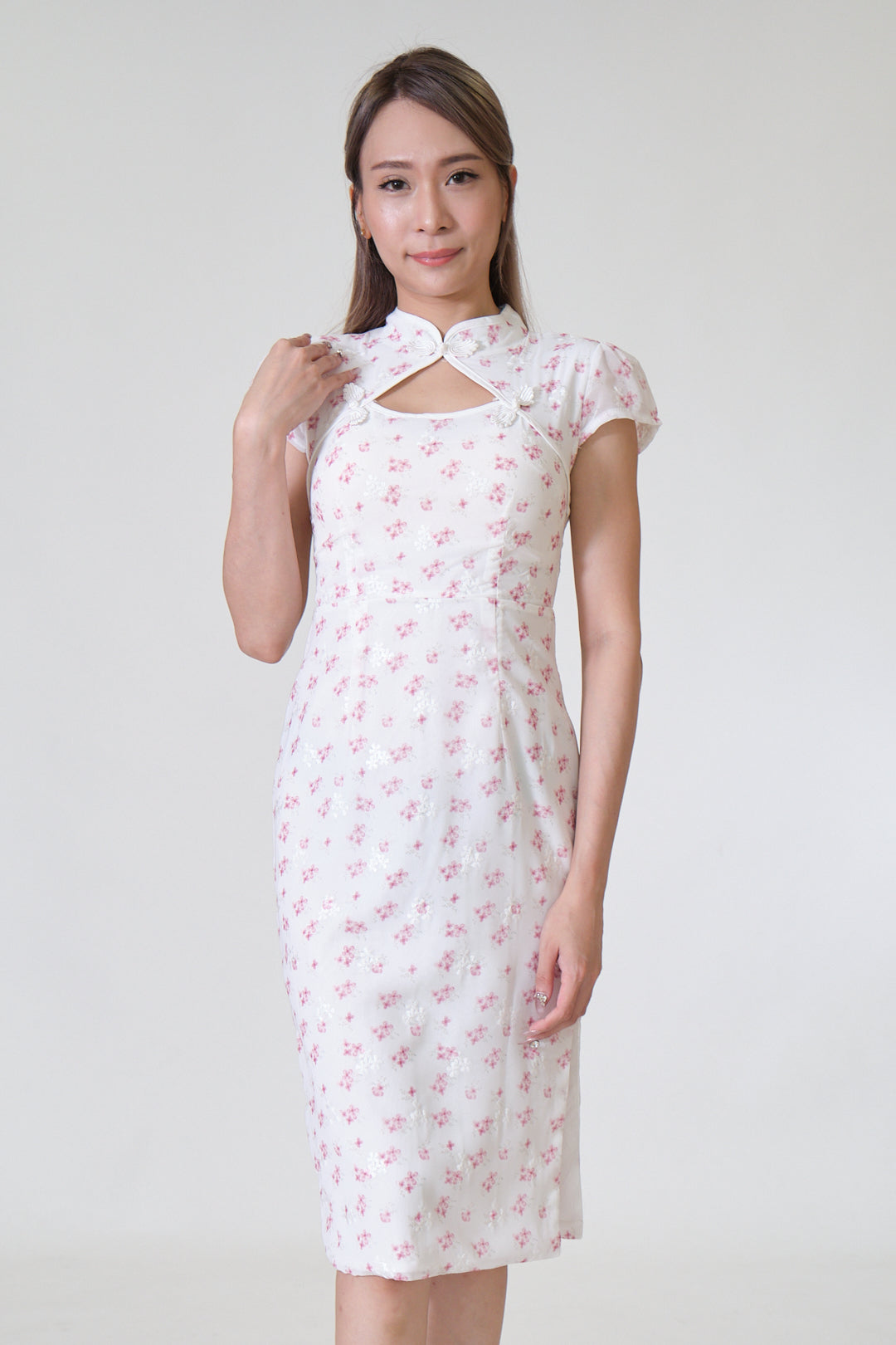 Chixxie Gillian Midi Cheongsam (Pink)