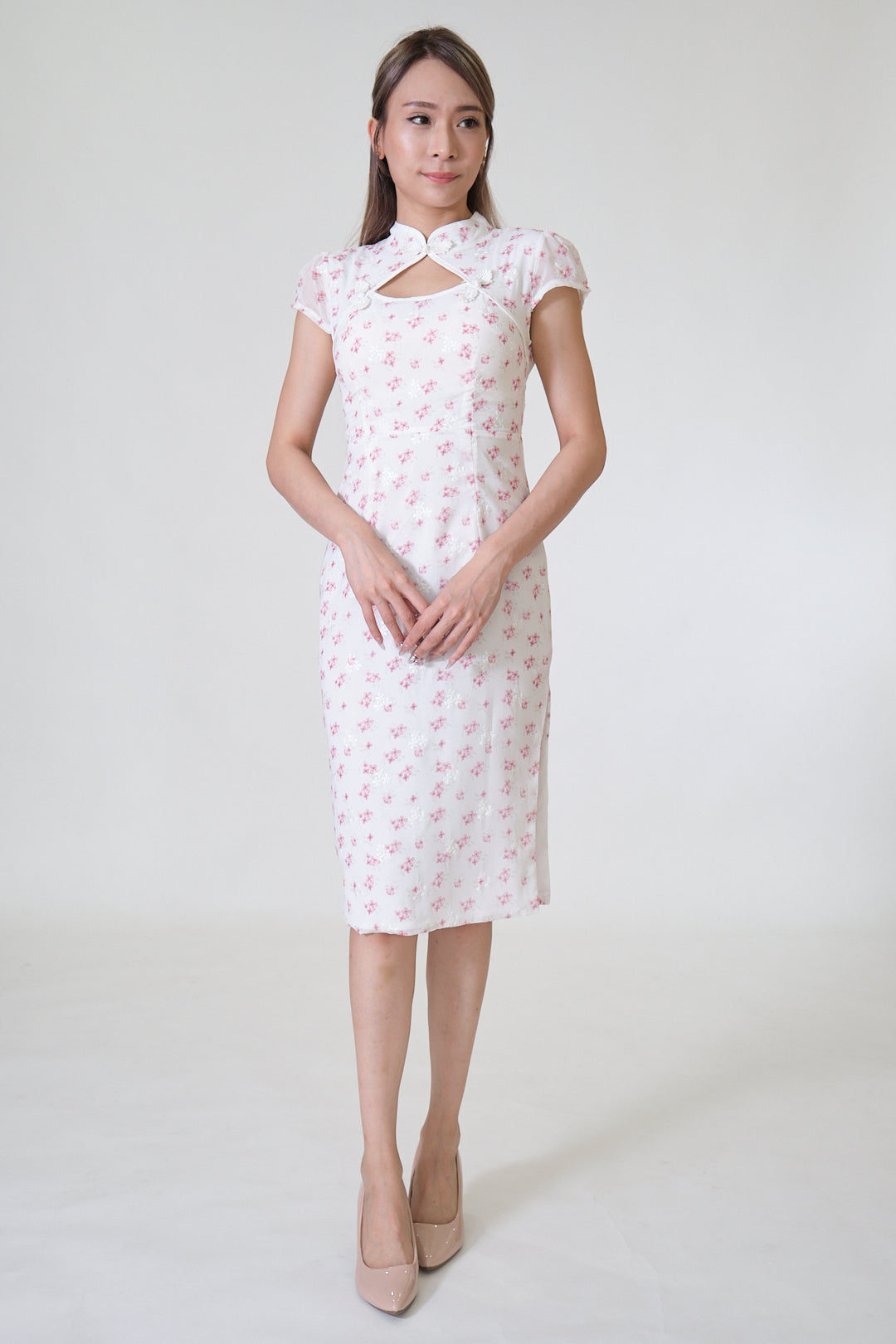 Chixxie Gillian Midi Cheongsam (Pink)