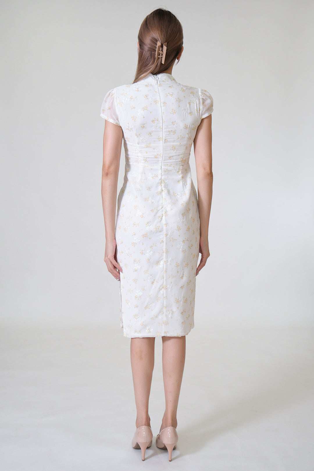 Chixxie Gillian Midi Cheongsam (Yellow)