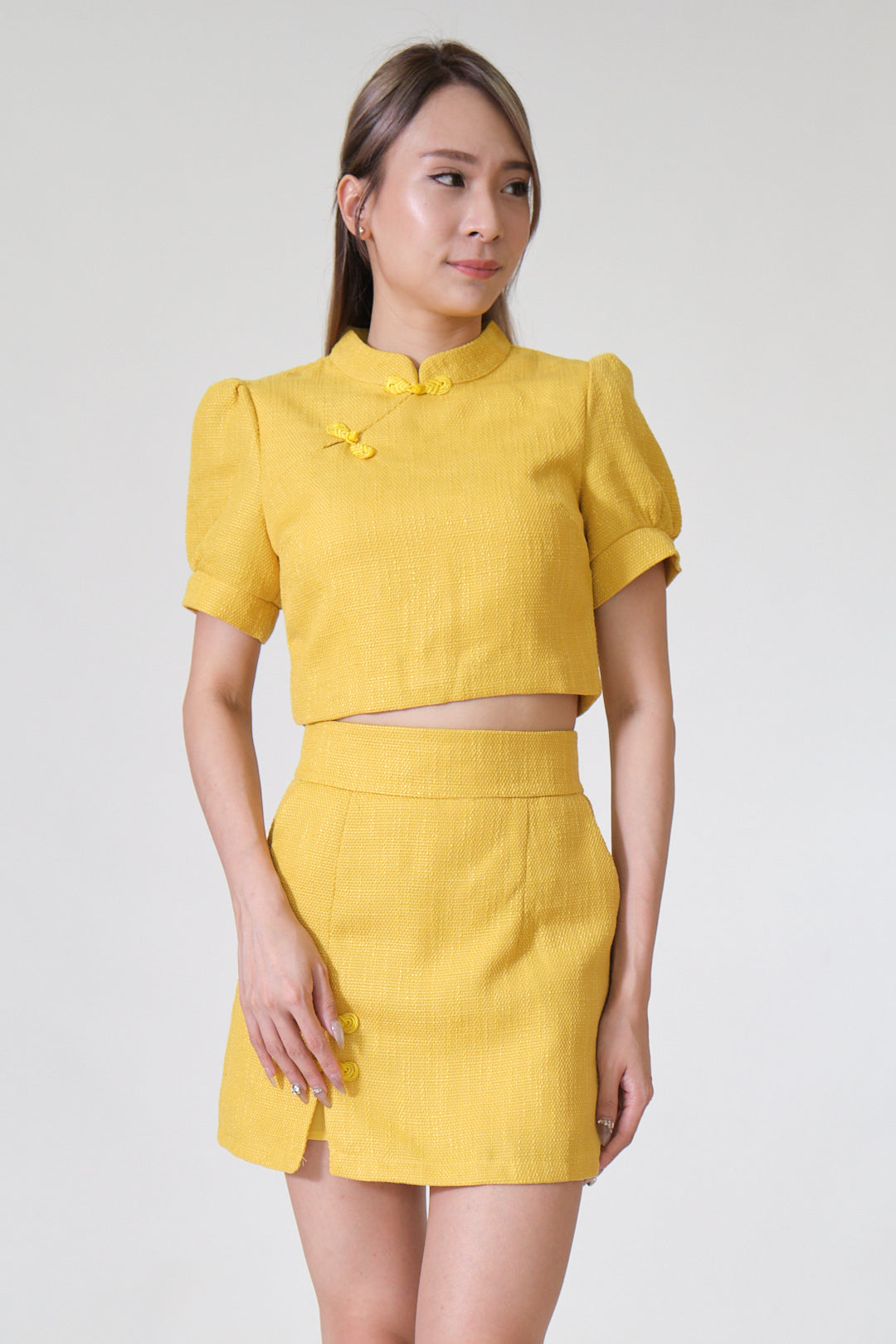 Chixxie Phoenix Cheongsam Two-Piece Set (Yellow)