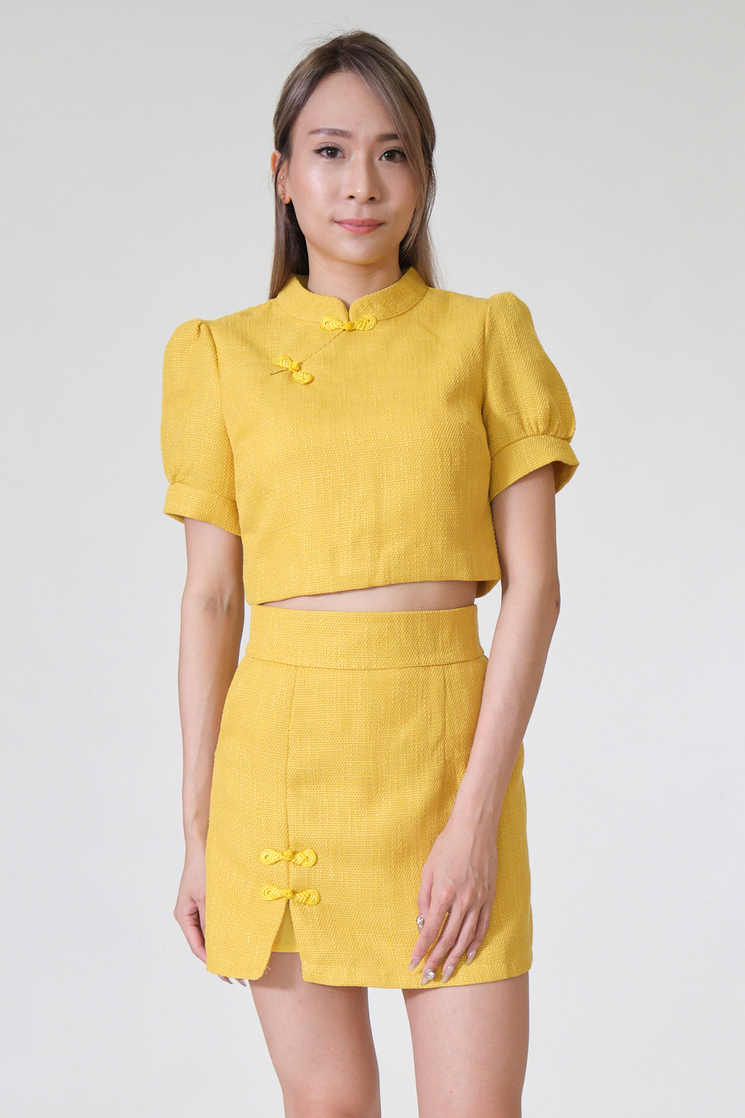 Chixxie Phoenix Cheongsam Two-Piece Set (Yellow)