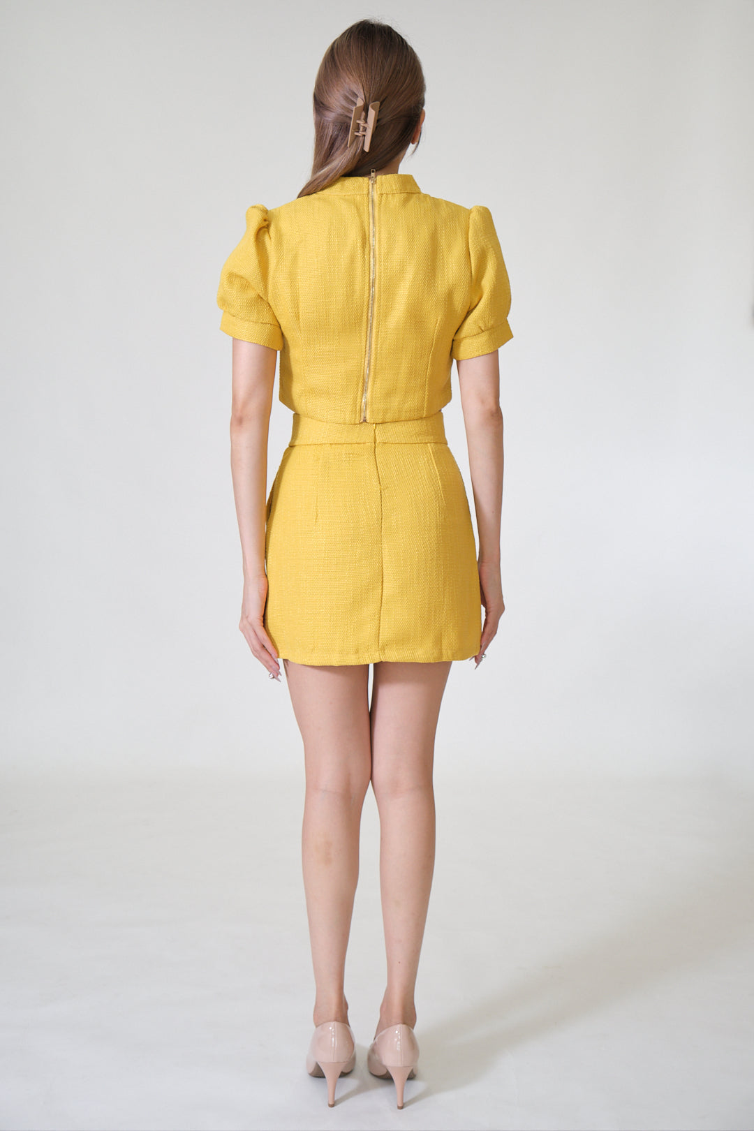 Chixxie Phoenix Cheongsam Two-Piece Set (Yellow)